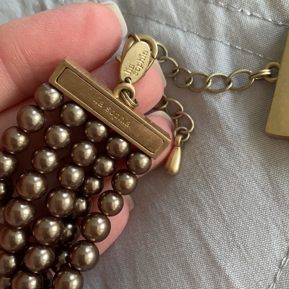 Lia Sophia pearl choker necklace with matching earrings - Picture 2 of 6